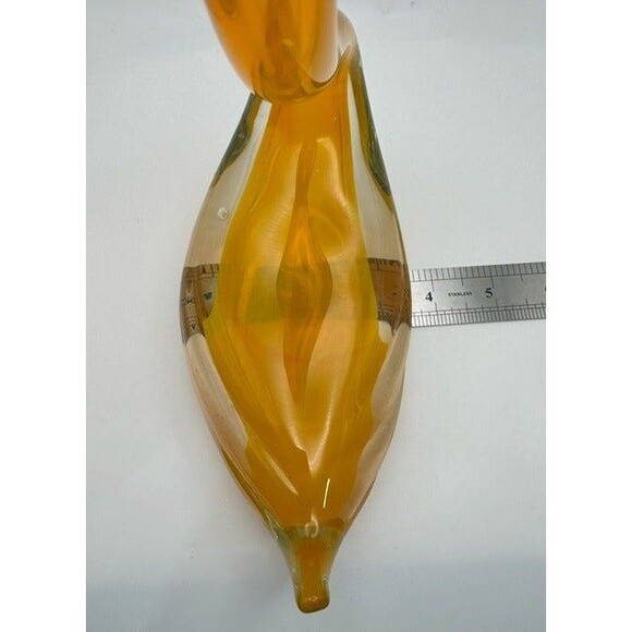 Vintage Collectible Murano Art Glass Swans in red and yellow - Picture 5 of 9